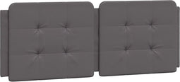 vidaXL - Hoofdbordkussen - 120 - cm - kunstleer - grijs