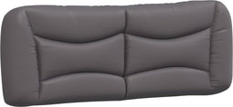 vidaXL - Hoofdbordkussen - 120 - cm - kunstleer - grijs