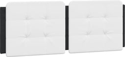 vidaXL - Hoofdbordkussen - 120 - cm - kunstleer - wit - en - zwart