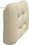 vidaXL - Hoofdbordkussen - 120 - cm - stof - crèmekleurig