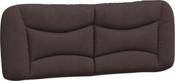 vidaXL - Hoofdbordkussen - 120 - cm - stof - donkerbruin