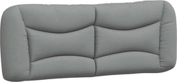 vidaXL - Hoofdbordkussen - 120 - cm - stof - lichtgrijs