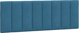 vidaXL - Hoofdbordkussen - 140 - cm - fluweel - blauw