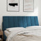 vidaXL - Hoofdbordkussen - 140 - cm - fluweel - blauw