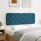 vidaXL - Hoofdbordkussen - 140 - cm - fluweel - blauw