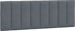 vidaXL - Hoofdbordkussen - 140 - cm - fluweel - donkergrijs