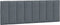 vidaXL - Hoofdbordkussen - 140 - cm - fluweel - donkergrijs