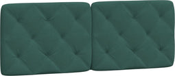 vidaXL - Hoofdbordkussen - 140 - cm - fluweel - donkergroen