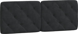vidaXL - Hoofdbordkussen - 140 - cm - fluweel - zwart