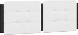 vidaXL - Hoofdbordkussen - 140 - cm - kunstleer - wit - en - zwart