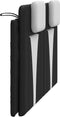 vidaXL - Hoofdbordkussen - 140 - cm - kunstleer - zwart - en - wit