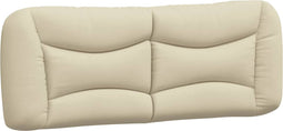 vidaXL - Hoofdbordkussen - 140 - cm - stof - crèmekleurig