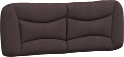 vidaXL - Hoofdbordkussen - 140 - cm - stof - donkerbruin