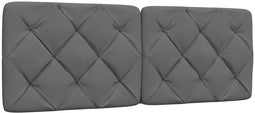 vidaXL - Hoofdbordkussen - 140 - cm - stof - donkergrijs