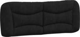 vidaXL - Hoofdbordkussen - 140 - cm - stof - zwart