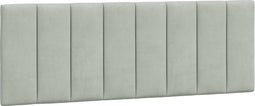 vidaXL - Hoofdbordkussen - 140 - cm - velvet - lichtgrijs