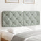 vidaXL - Hoofdbordkussen - 140 - cm - velvet - lichtgrijs