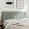 vidaXL - Hoofdbordkussen - 140 - cm - velvet - lichtgrijs