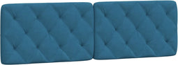 vidaXL - Hoofdbordkussen - 160 - cm - fluweel - blauw