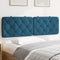 vidaXL - Hoofdbordkussen - 160 - cm - fluweel - blauw