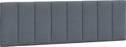 vidaXL - Hoofdbordkussen - 160 - cm - fluweel - donkergrijs