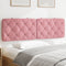 vidaXL - Hoofdbordkussen - 160 - cm - fluweel - roze