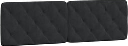 vidaXL - Hoofdbordkussen - 160 - cm - fluweel - zwart