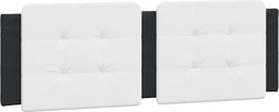 vidaXL - Hoofdbordkussen - 160 - cm - kunstleer - wit - en - zwart