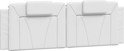vidaXL - Hoofdbordkussen - 160 - cm - kunstleer - wit