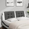 vidaXL - Hoofdbordkussen - 160 - cm - kunstleer - zwart - en - wit