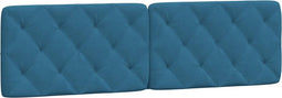 vidaXL - Hoofdbordkussen - 180 - cm - fluweel - blauw