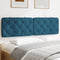 vidaXL - Hoofdbordkussen - 180 - cm - fluweel - blauw