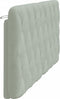 vidaXL - Hoofdbordkussen - 180 - cm - fluweel - lichtgrijs
