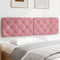 vidaXL - Hoofdbordkussen - 180 - cm - fluweel - roze