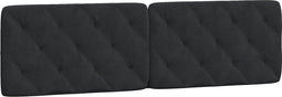 vidaXL - Hoofdbordkussen - 180 - cm - fluweel - zwart