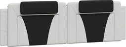 vidaXL - Hoofdbordkussen - 180 - cm - kunstleer - wit - en - zwart