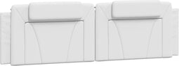 vidaXL - Hoofdbordkussen - 180 - cm - kunstleer - wit
