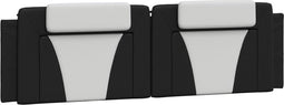 vidaXL - Hoofdbordkussen - 180 - cm - kunstleer - zwart - en - wit