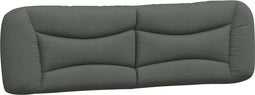 vidaXL - Hoofdbordkussen - 180 - cm - stof - donkergrijs