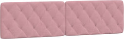 vidaXL - Hoofdbordkussen - 200 - cm - fluweel - roze