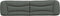 vidaXL - Hoofdbordkussen - 200 - cm - stof - donkergrijs