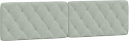 vidaXL-Hoofdbordkussen-200-cm-velvet-lichtgrijs