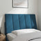 vidaXL - Hoofdbordkussen - 80 - cm - fluweel - blauw