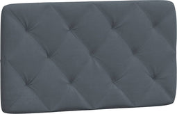 vidaXL - Hoofdbordkussen - 80 - cm - fluweel - donkergrijs