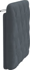 vidaXL - Hoofdbordkussen - 80 - cm - fluweel - donkergrijs