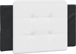 vidaXL - Hoofdbordkussen - 80 - cm - kunstleer - wit - en - zwart