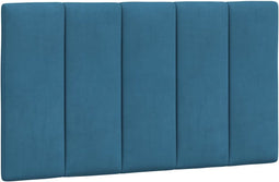 vidaXL - Hoofdbordkussen - 90 - cm - fluweel - blauw