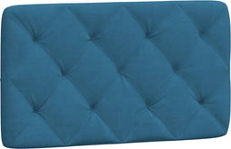 vidaXL - Hoofdbordkussen - 90 - cm - fluweel - blauw