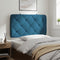 vidaXL - Hoofdbordkussen - 90 - cm - fluweel - blauw