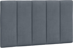 vidaXL - Hoofdbordkussen - 90 - cm - fluweel - donkergrijs